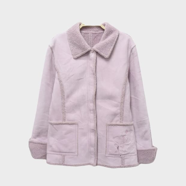  그린클럽 핑크 뽀글이 무스탕 60279