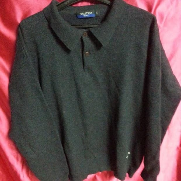 NAUTICA GOLF 노티카 골프 울 카라넥 티셔츠 L 100
