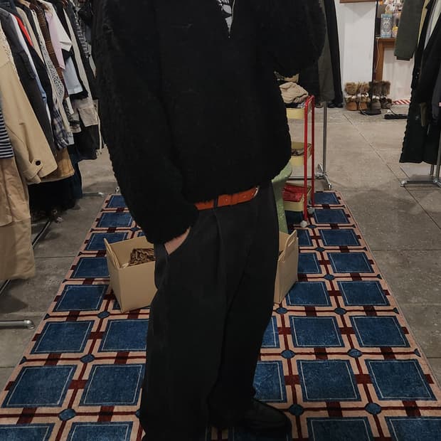 미즈노 x 에스티유 플리스 하프 집업 (M)