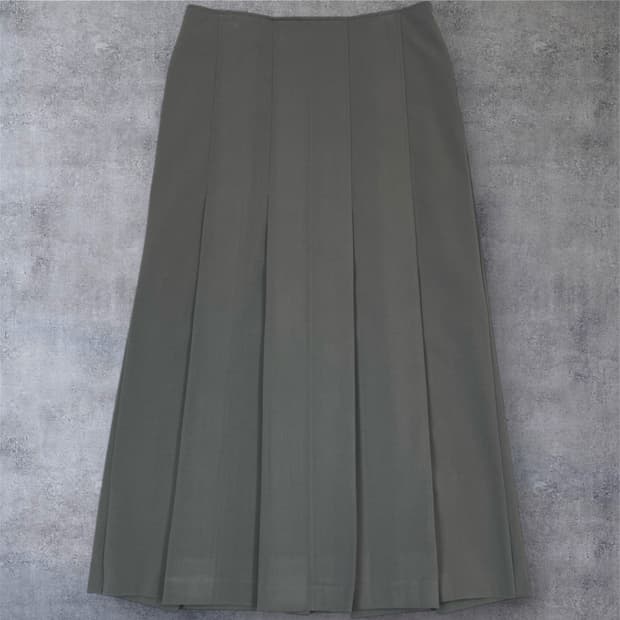 노컨텐츠 Nocontent  그레이 플리츠 롱 스커트 M