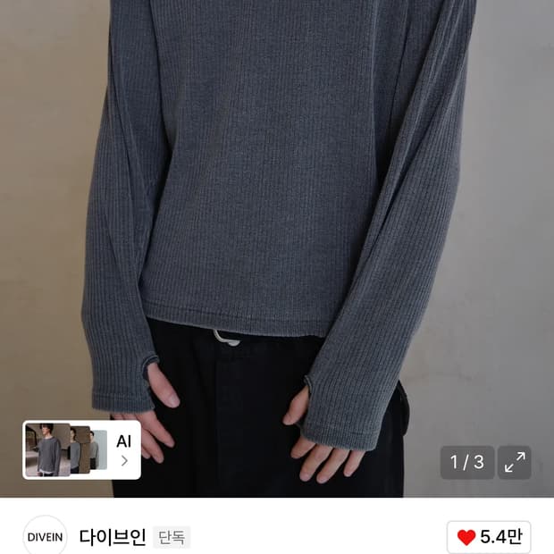 다이브인 패플서 롱슬리브