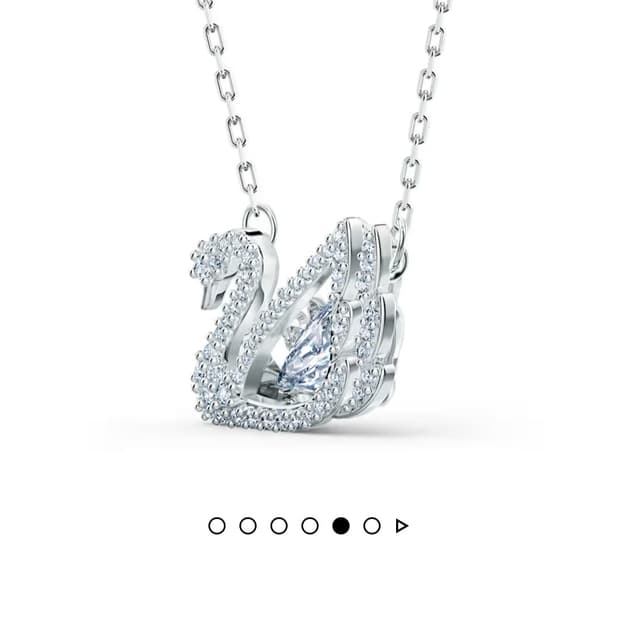 새제품)스와로브스키 댄싱 스완 목걸이 정품