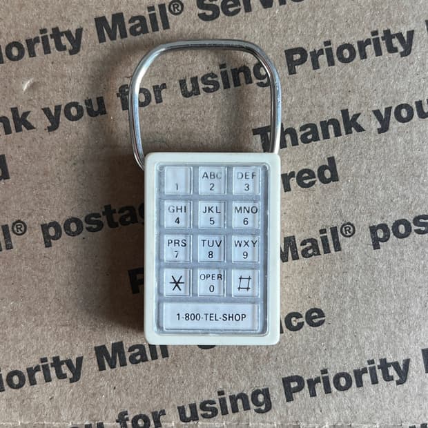 90s vtg Phone Pad Keyring