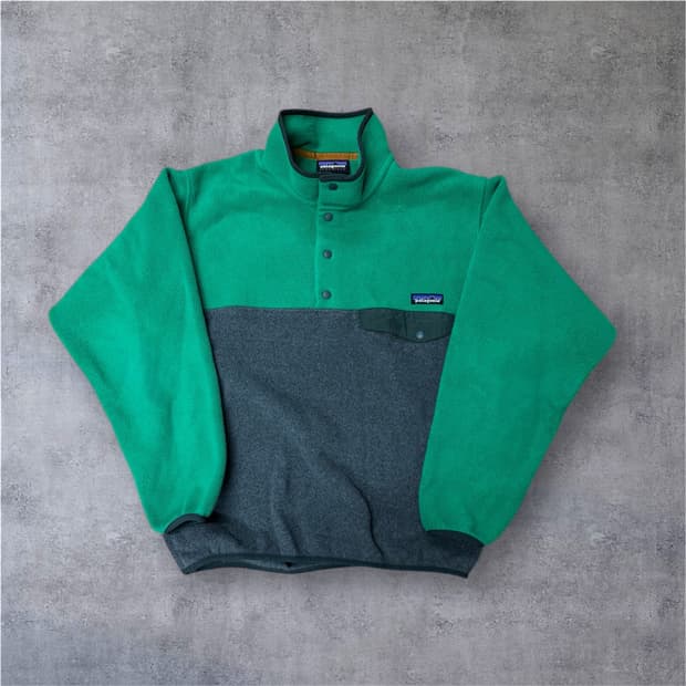 파타고니아 신칠라 컬러블록 그린니켈 S