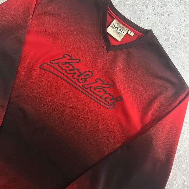 Karl Kani 칼카니 레드 블랙 롱슬리브