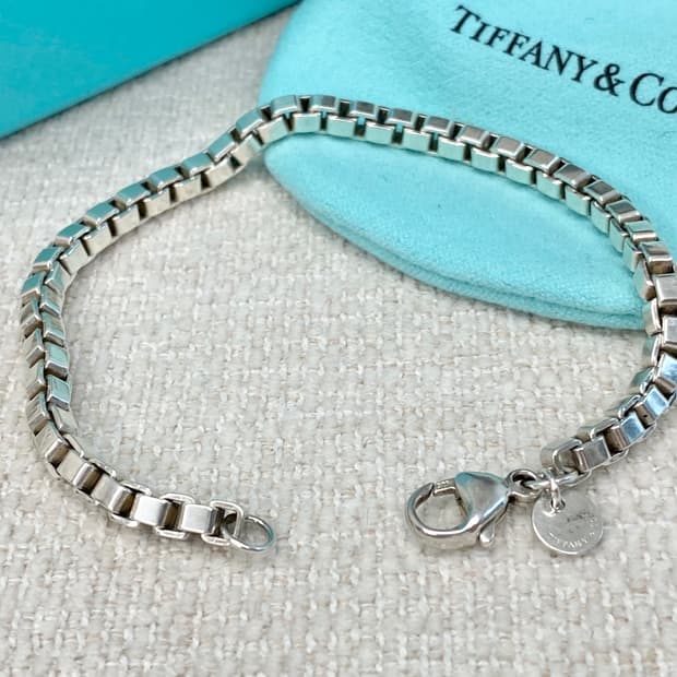 티파니 실버 베네치안 팔찌 18.5CM 남녀공용