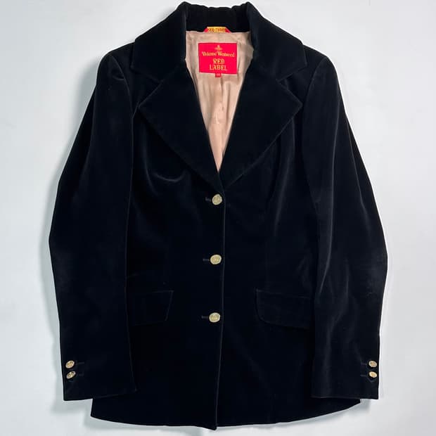 비비안웨스트우드 블랙 벨벳 블레이저 자켓