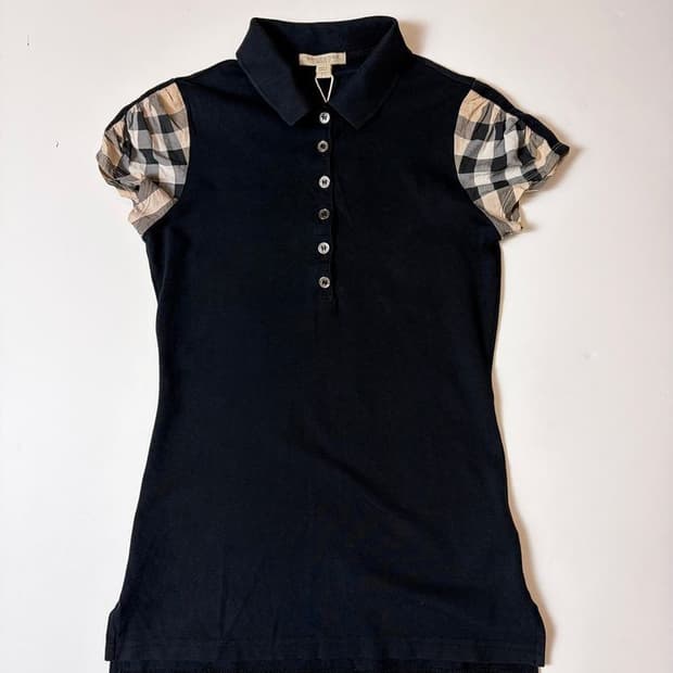 버버리 브릿 노바 체크 피케 반팔 티셔츠 PN9575