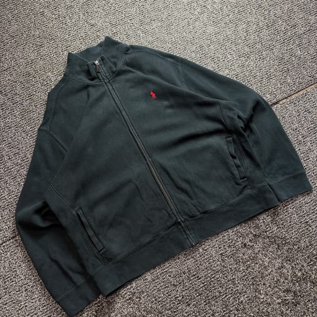 폴로 랄프로렌 포니로고 블랙 코튼 집업 자켓 2607