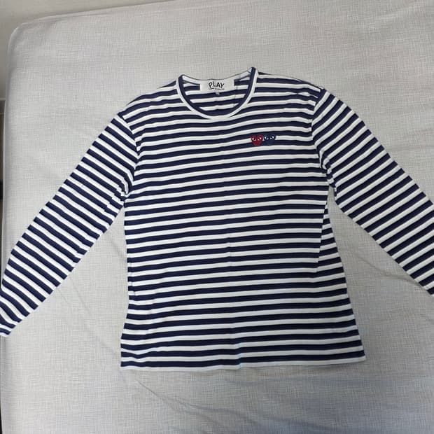 꼼데가르송 스트라이프 롱슬리브 xl
