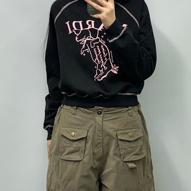 마르디 빅로고 블랙 맨투맨