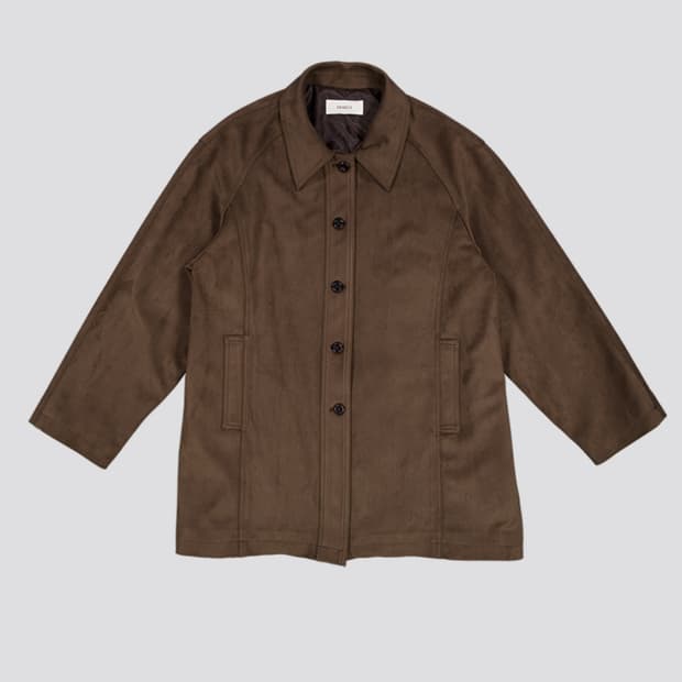 드멜리 비건스웨이드자켓 카키 브라운