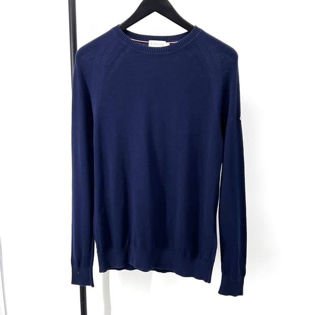 [L사이즈] 몽클레어 긴팔 니트 네이비
