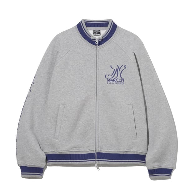 테켓 트랙집업 스웻셔츠 멜란지그레이 M