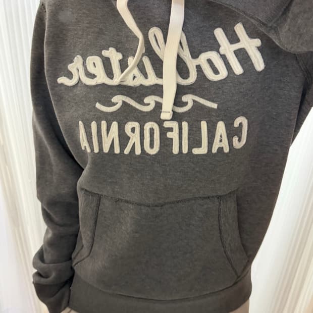 홀리스터 그레이 후드티 m