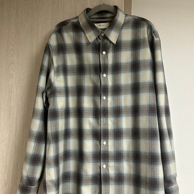 파브레가 모자이크 옴브레 체크 셔츠 