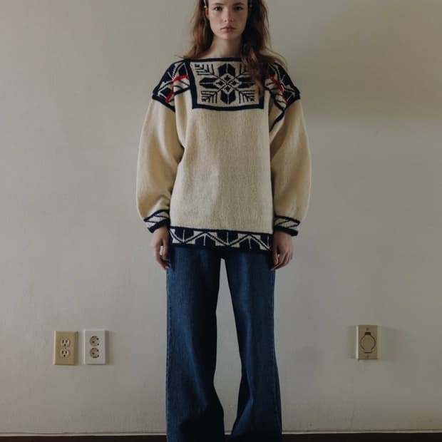 새상품) 파르벵 farven 스노우 니트 아이보리