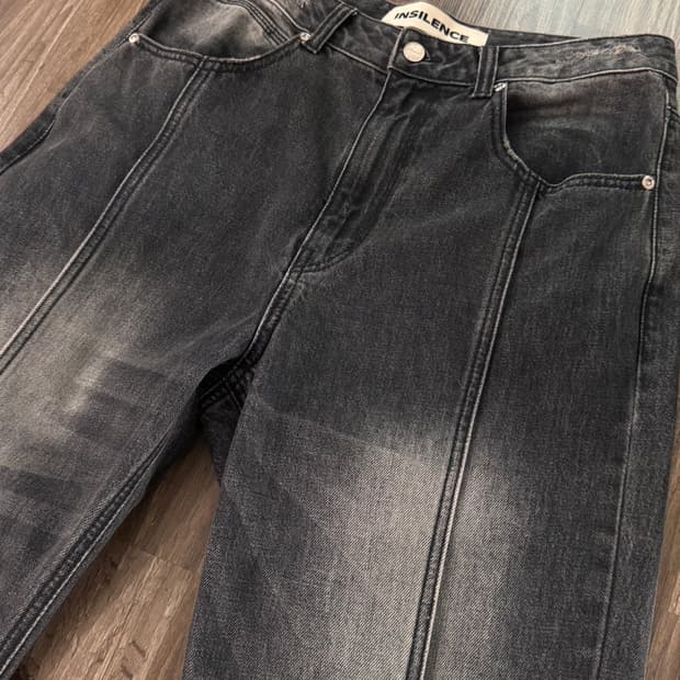 Insilence semi flare fit pant mid blue s