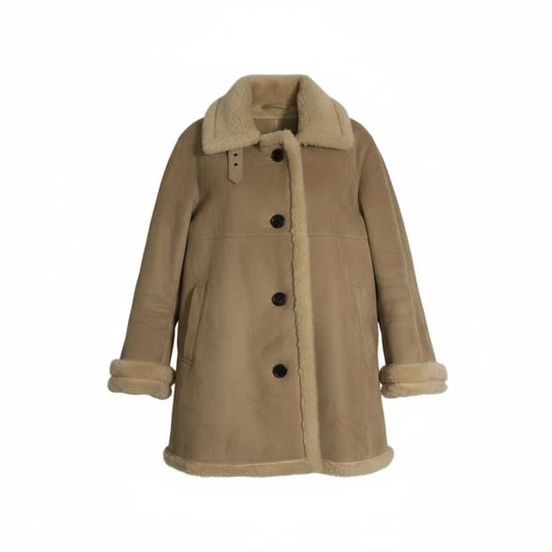 링서울 무스탕 롱코트 