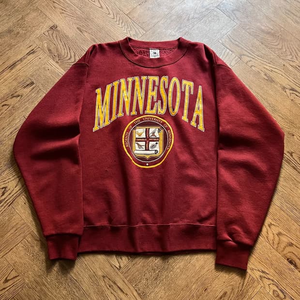 [L]90's Made in USA 미네소타 유니버시티 버건디 스웻셔츠