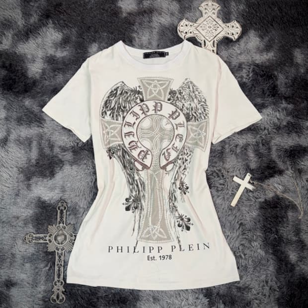 ✟ PHILIPP PLEIN 크로스 큐빅 반팔 ✟