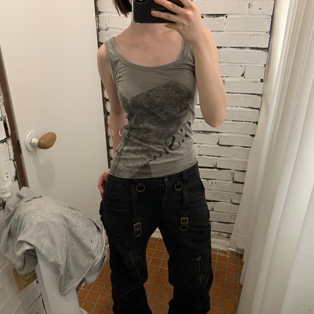 G star raw printing sleeveless