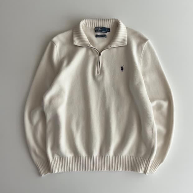 폴로 랄프로렌 반집업 니트 L