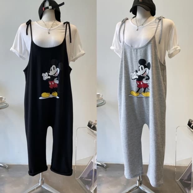 새상품 일괄2세트 ) 미키 점프수트2세트