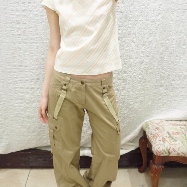 Beigie cargo summer pants