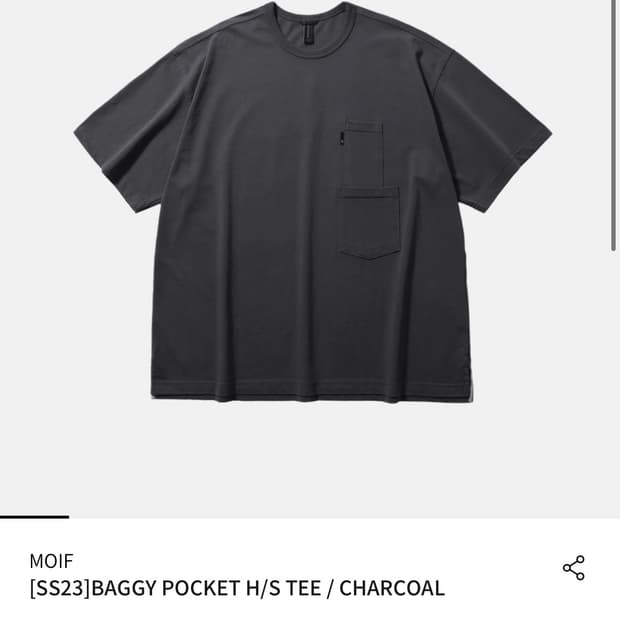 판매)모이프 포켓 반팔티 치콜색상 3사이즈