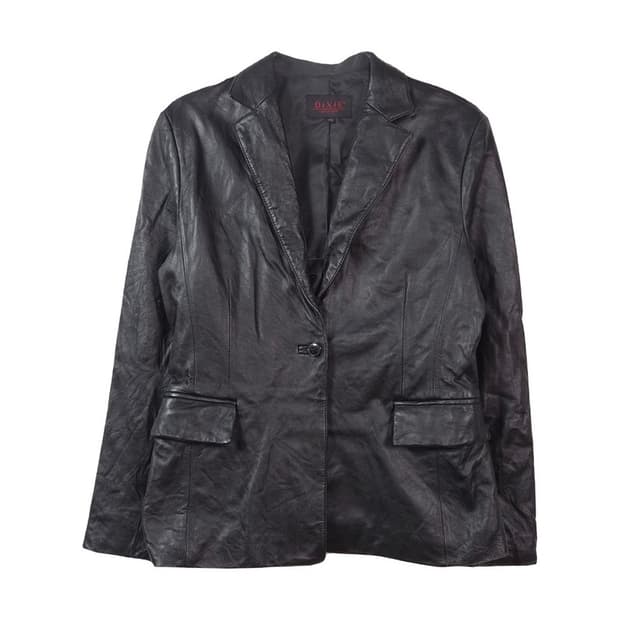 DIXIE 리얼 양피 레더 원버튼 블레이저 자켓 77