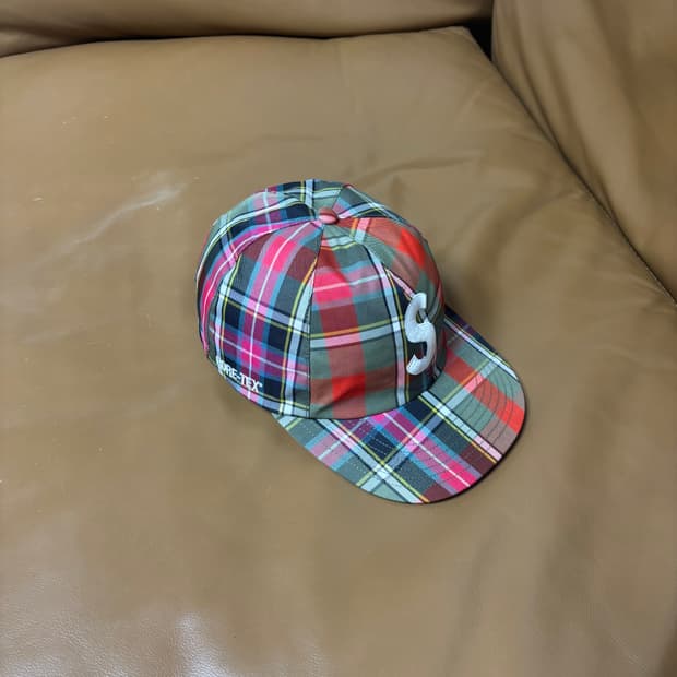 Supreme 슈프림 고어텍스 체크 S로고 6패널 볼캡 모자 Check