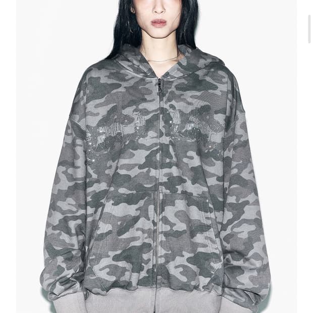 YEEL 카모 후드집업
