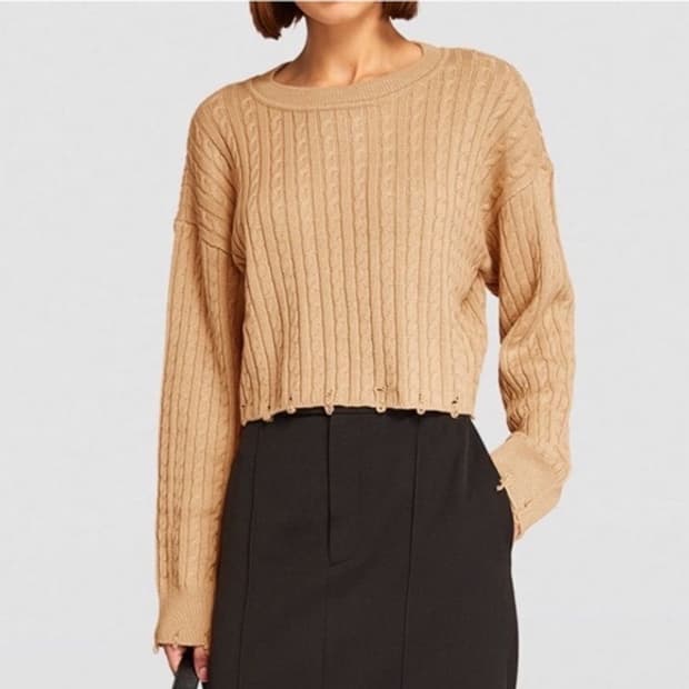 <실착 2회> 산드로(Sandro) 케이블 니트 스웨터 (36)