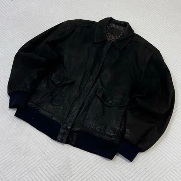 빈티지 가죽 봄버자켓 90s