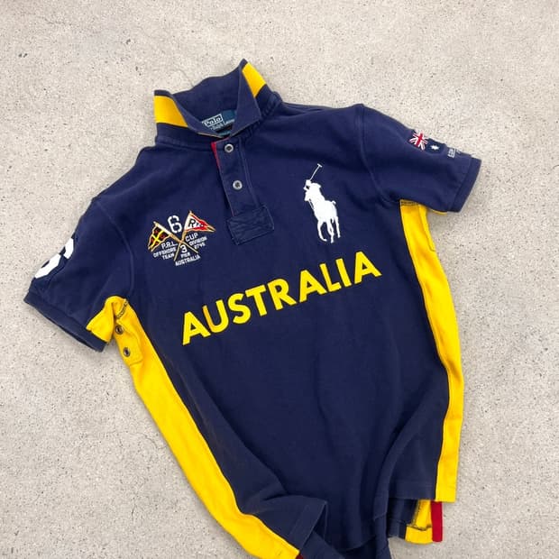 폴로 랄프로렌 오스트레일리아 빅포니 카라 티셔츠