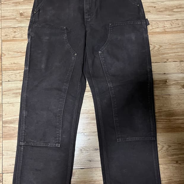 (34x32)칼하트 더블니 브라운 데님 팬츠