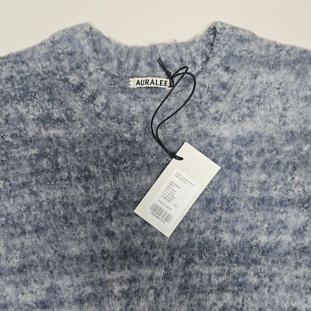 (무료배송) 오라리 울 알파카니트 믹스블루 / 1사이즈 (택채 새상품급)