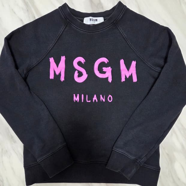 Msgm 브러쉬드 로고 스웻셔츠 