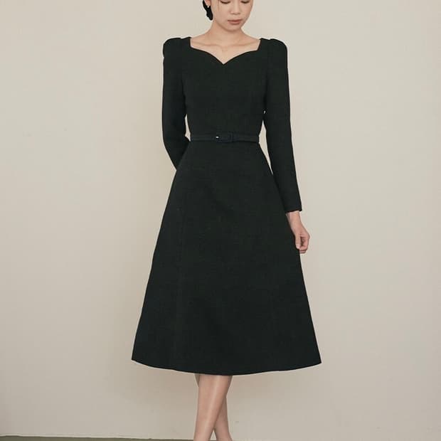 플로움 클래식 노스텔지아 드레스 롱 s 블랙