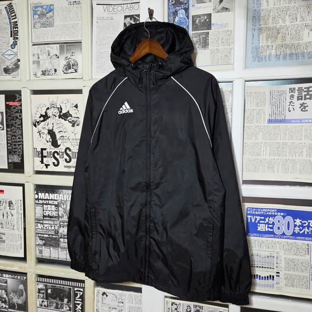 아디다스 블랙 바람막이 자켓