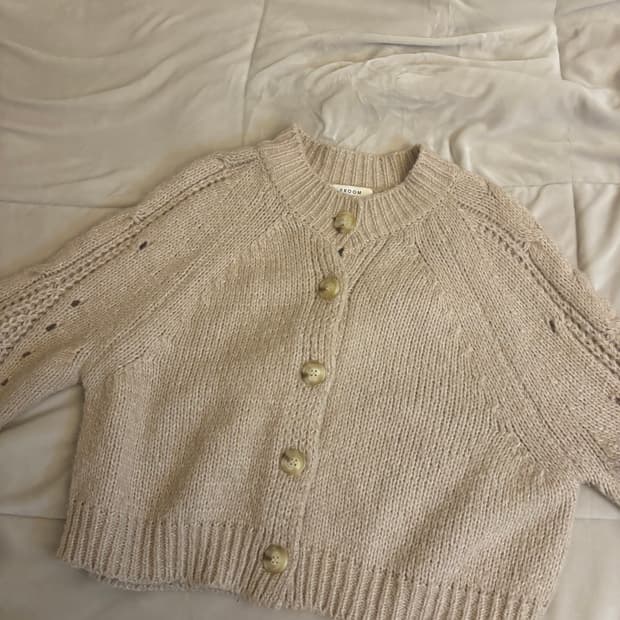 베이지 니트 가디건
