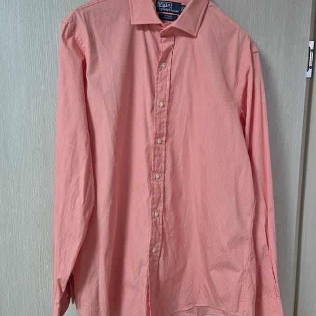 (정품) 폴로 랄프로렌 핑크색 남방 셔츠 커스텀핏 XL