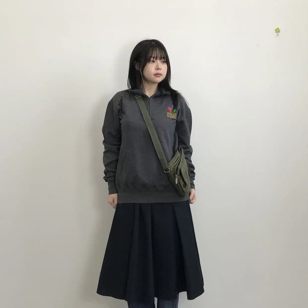 Champion Grey Quarter Zip Sweatshirt