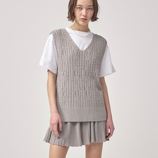 Centaur 니트 스커트 그레이