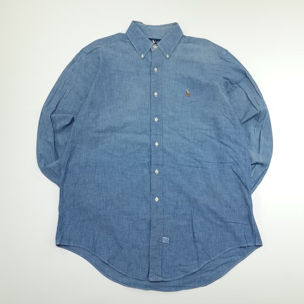 CN843 L 폴로 랄프로렌 샴브레이 긴팔 셔츠 남방