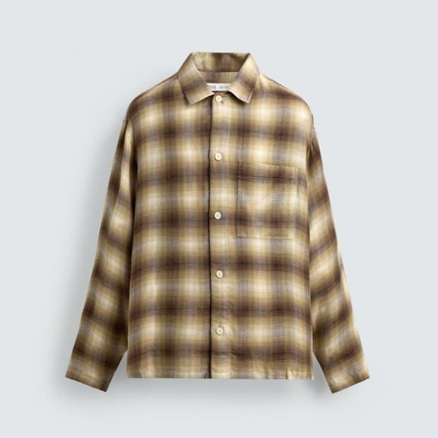 ■새제품■자라 ZARA 디올st 플루이드 체크셔츠