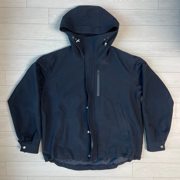 Siiido 디자인 라인 후드 점퍼 (네이비)