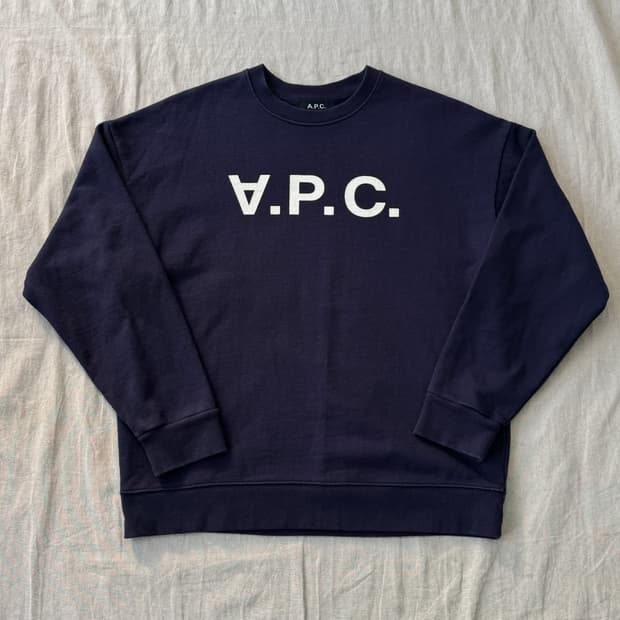 아페쎄 빅로고 네이비 스웻 맨투맨 M