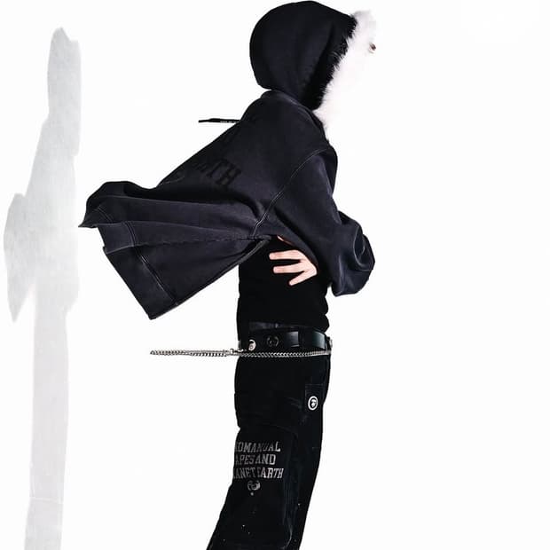 [급처] nomanual x aape 차콜 후드집업 M